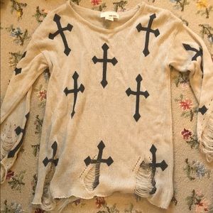 Cross sweater